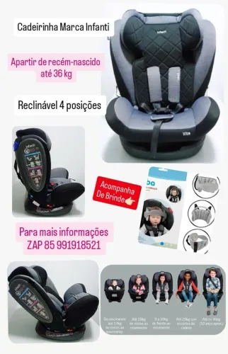 Cadeirinha Infantil para criança até 36 kg 
