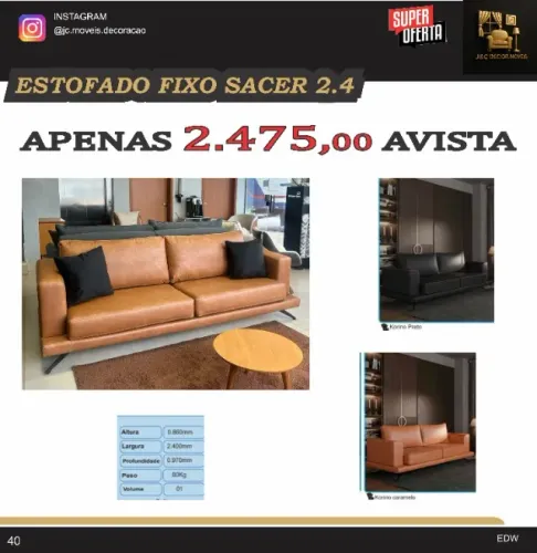 ESTOFADO FIXO SACER EM COURINO