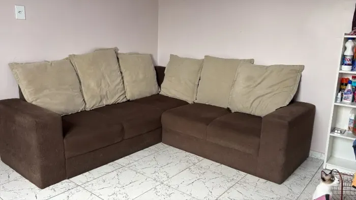 Sofá de canto, 5 lugares em L