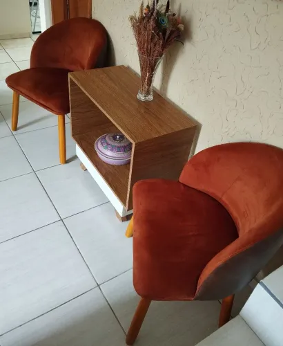 Kit 2 Poltronas Suede Aveludado! Sem Uso!