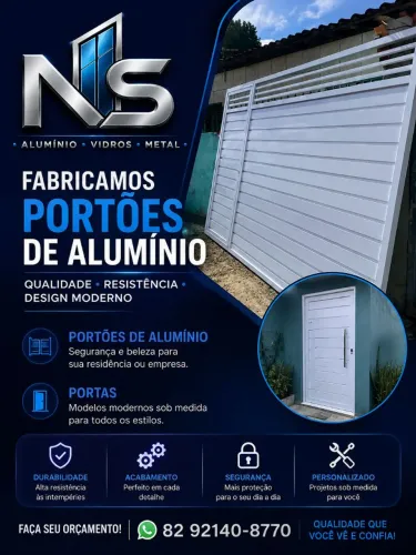Portões de alumínio na santa Lúcia