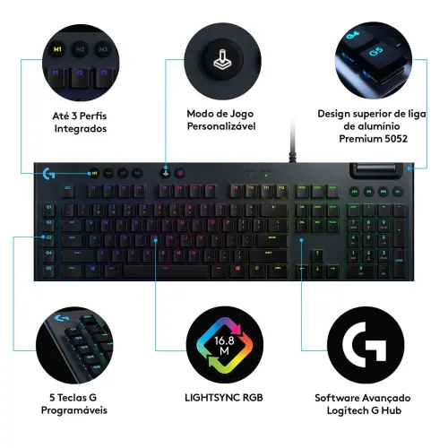 Teclado Logitech G815 Preto