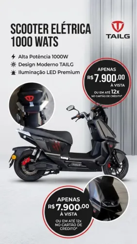 Scooter elétrica nova 1000w