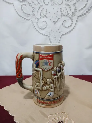 Antigo Caneco Olimpiada De Los Angeles 1984 Budweiser