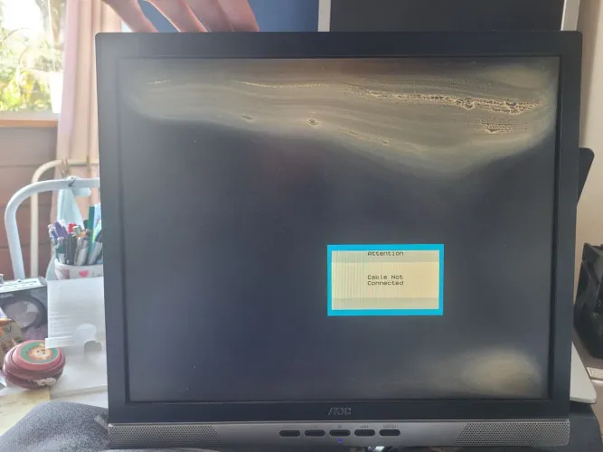 Monitor aoc 17 712sa mancha sucata no estado
