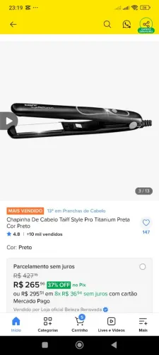 Prancha taiff nova 230 graus