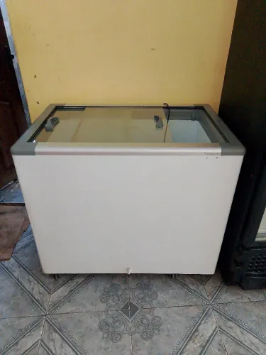 Freezer tampa de vidro 