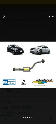 Catalisador Nissan march ou versa 1.0