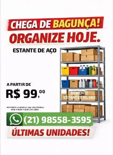 Estantes de Aço a partir R$99,00