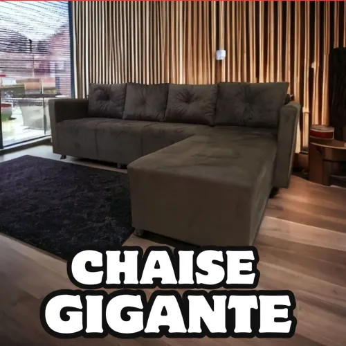SOFÁ COM CHAISE GIGANTE! Conforto garantido!
