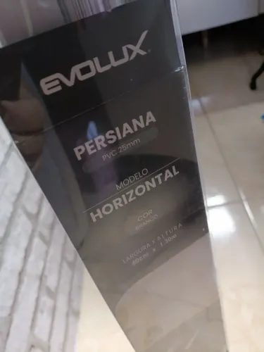 Persiana evolux horizontal branca 80 x 130