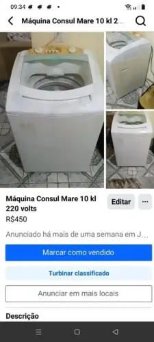 Máquina de lavar roupa Cônsul Maré 10 kilos 220 volts 