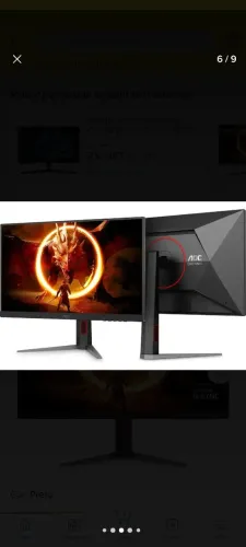 MONITOR GAMER AOC AGON QUAD HD 2K 180Hz (NÃO É CURVO)