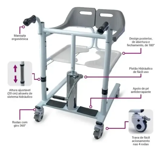 Cadeira de transferência HIDROLIGHT SC700 C/NF