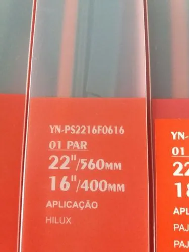 Palheta dianteira. Específicas, para: Hilux 