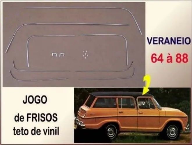 Friso Teto Vinil Veraneio 64 à 88 - Jogo alumínio