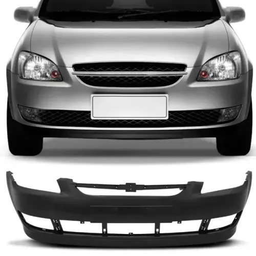 Parachoque Dianteiro Chevrolet Corsa Classic 2011 à 2016 - Preto Liso - DTS