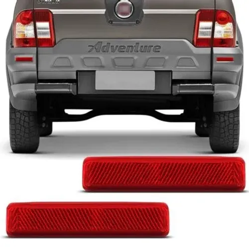 Lanterna Parachoque Fiat Strada Working 2009 à 2013- CE/CS -Traseiro Vermelho D/E Refletiv