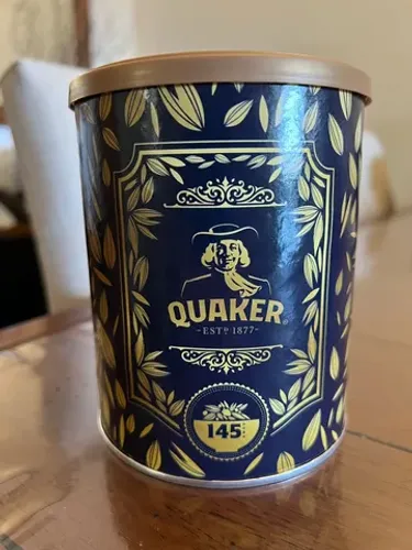 Lata nova vazia quaker 145 anos de colecionador rara 
