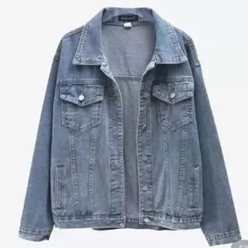 Jaqueta jeans unissex marmorizada