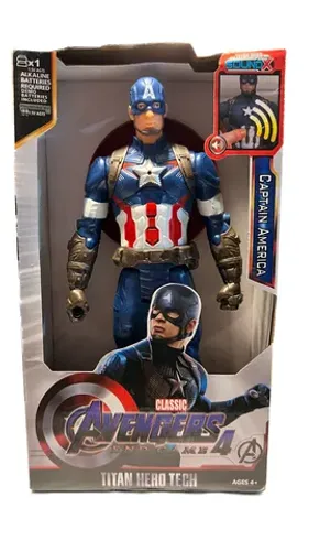 Boneco importado articulado capitão América 30cm com sons