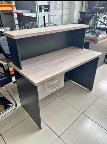 Balcão Caixa MDF reto com duas gavetas