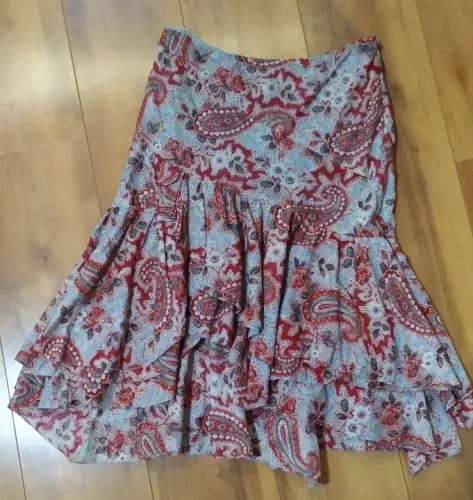 Saia midi esportiva Boho-Paisley Ralph Lauren