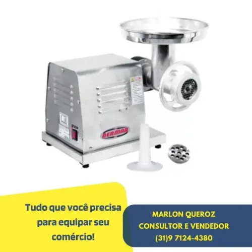 Moedor de Carne Boca 08 Bermar Bivolt Novo