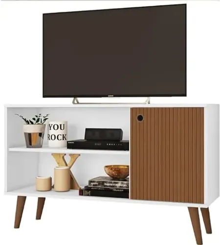 Promoção Rack 47'' Branco com Marrom  