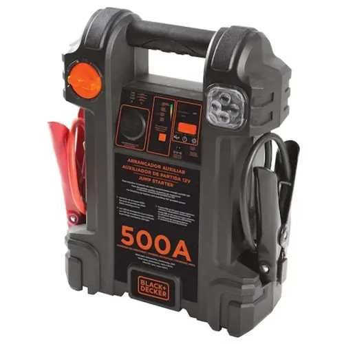 Auxiliar de Partida 500A 12V com Luz de Emergência Black decker 