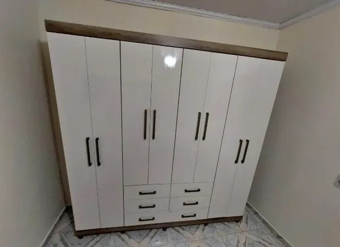 Guarda Roupa Casal 8 Portas Off white