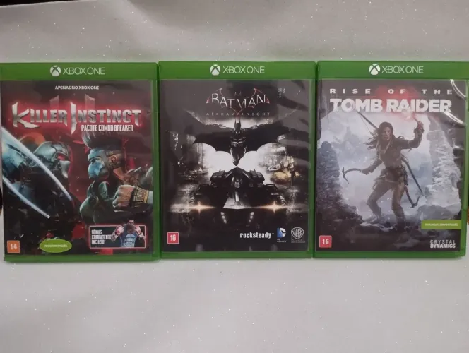 Jogos Xbox One - Killer Instinct, Batman Arkham Knight e Tomb Raider VALOR UNITARIO