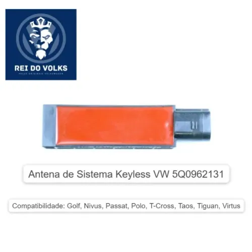 Antena de Sistema Keyless VW 5Q0962131,  Golf, Nivus, Passat, Polo, T-Cross, Taos, Tiguan,