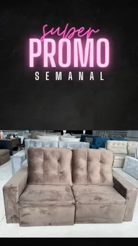 Sofa em promoção na cor marrom, com entrega rapida