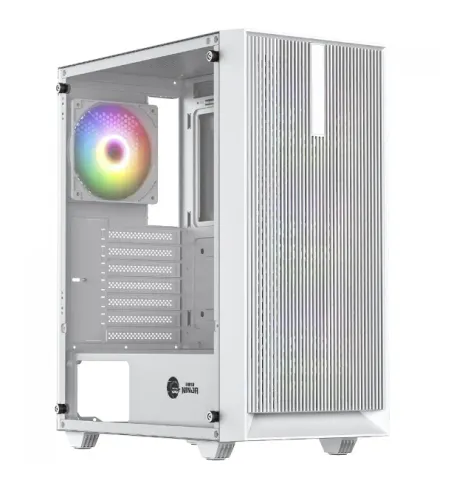 Gabinete Gamer Ninja Air X, Mid Tower, Vidro Temperado, ATX, White, Com 4 Fans