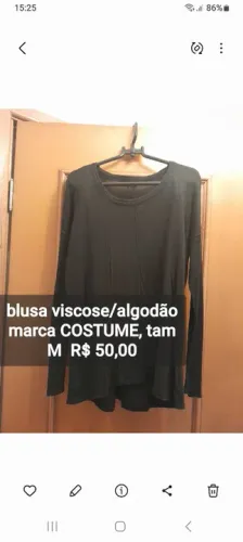 Blusa viscose/algodão COSTUME M R$ 50,00