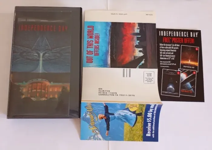 VHS Importado Independence Day Efeito Lenticular + Panfletos