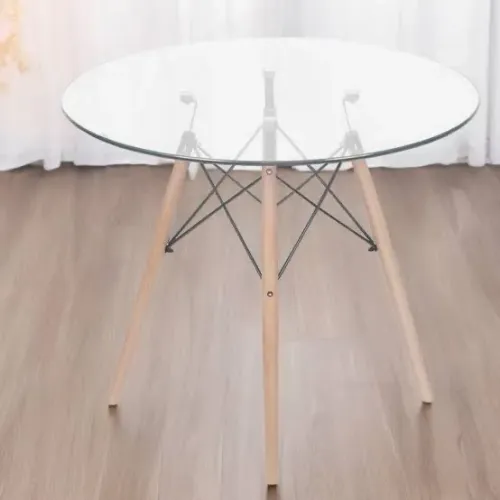 Mesa vidro redonda 90cm nova original