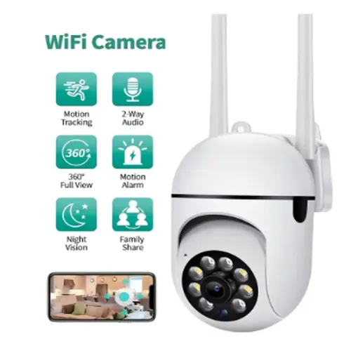 Câmera IP de Vigilância Wi-Fi 3MP - Segurança ao Ar Livre com Visão Noturna