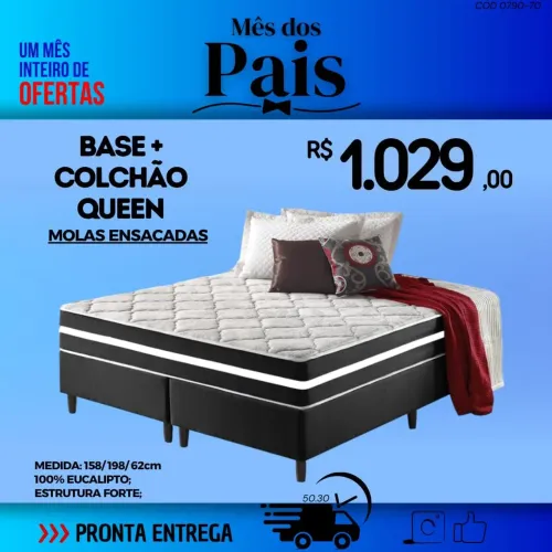 Cama box Queen molas ensacada 