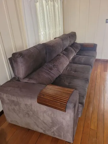 Sofa com 4 módulos retrátil e reclinavel 3 níveis. Higienizado. 