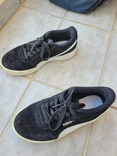 Tênis Puma Carina Feminino Preto Com Branco No 35