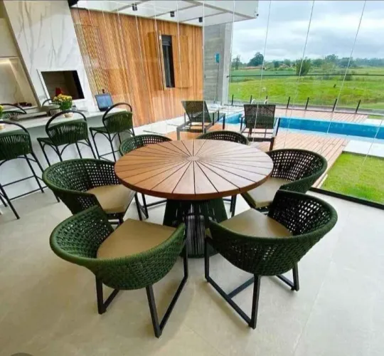 Conjunto Mesa de Jantar Exclusivo para Área Externa