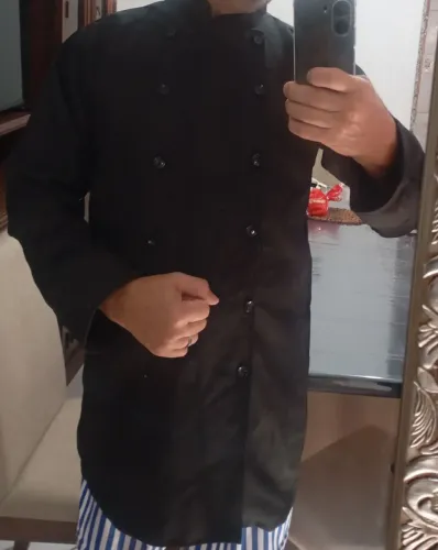 2 Uniformes de Chef de Cozinha Preto
