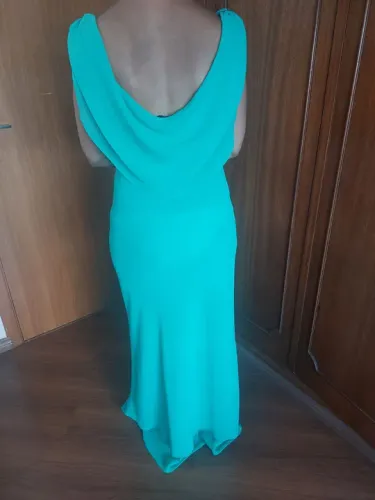 Vestido verde de festa longo. Tam M( 40/42)