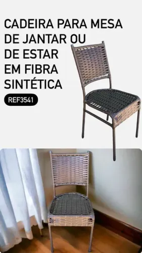 Cadeiras para Mesa de Jantar ou Estar em Fibra Sintética