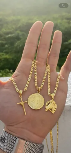 Cordões Piastrines + Pingentes Pronta Entrega 