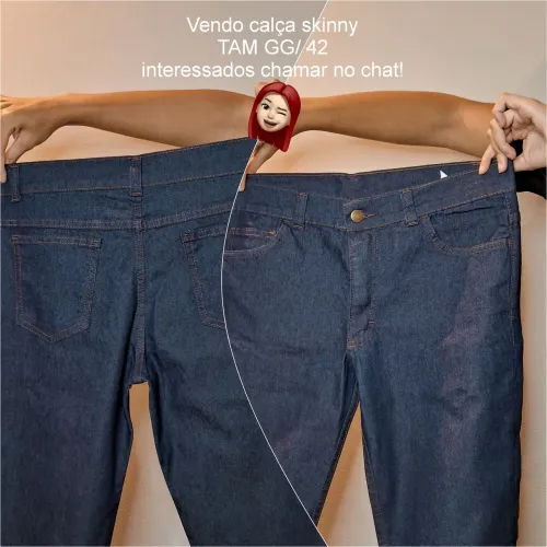 Duas Calças Skinny feminina GG/42 - Jeans