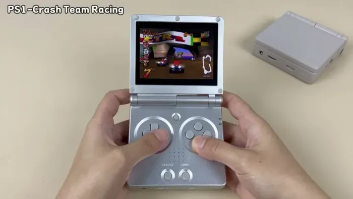 Video game anbernic rg35xxsp emulador de snes, gba, psx, ms e outros