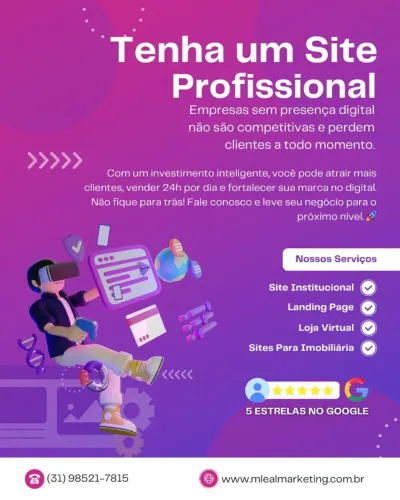 Sites, loja virtual, landing page, portal imobiliário, portal de veículos